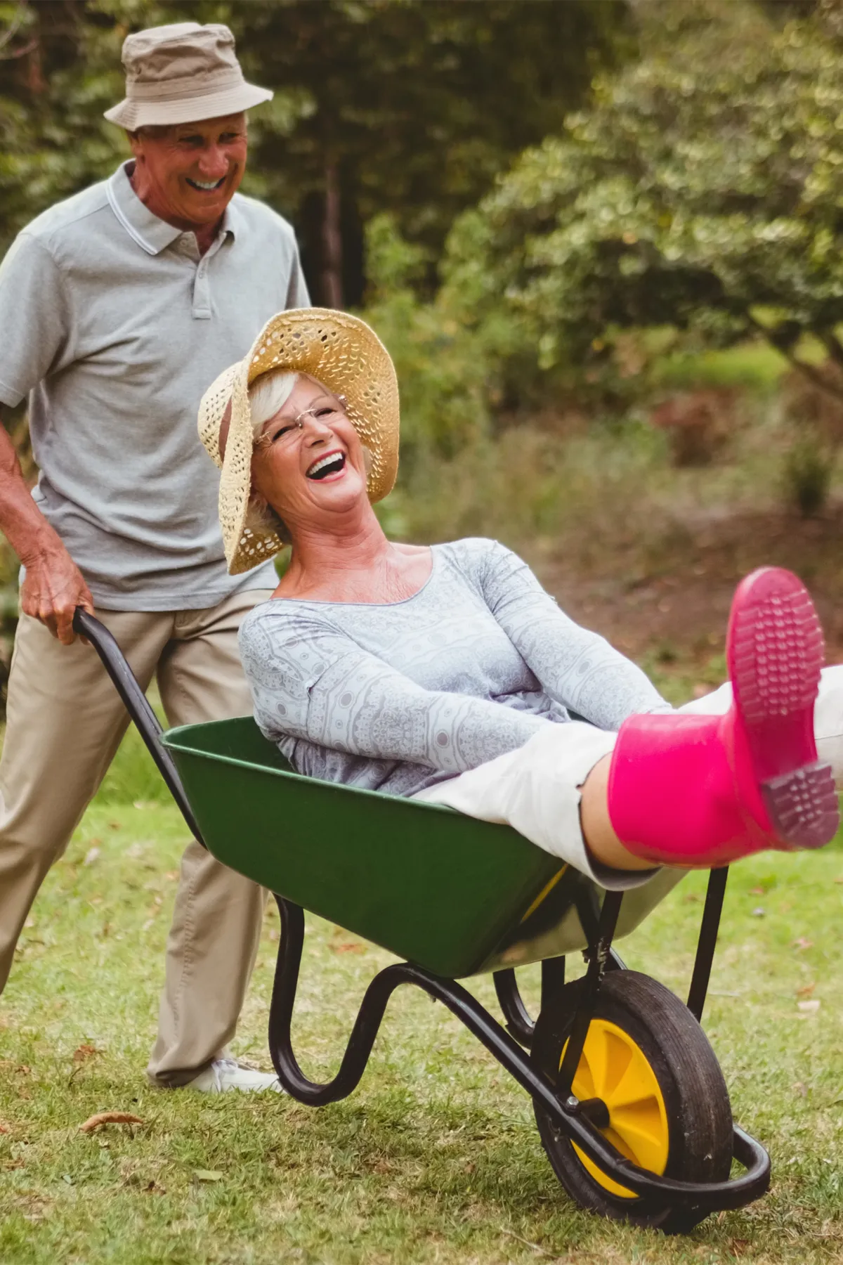 Senior Couple Gardening and Happy